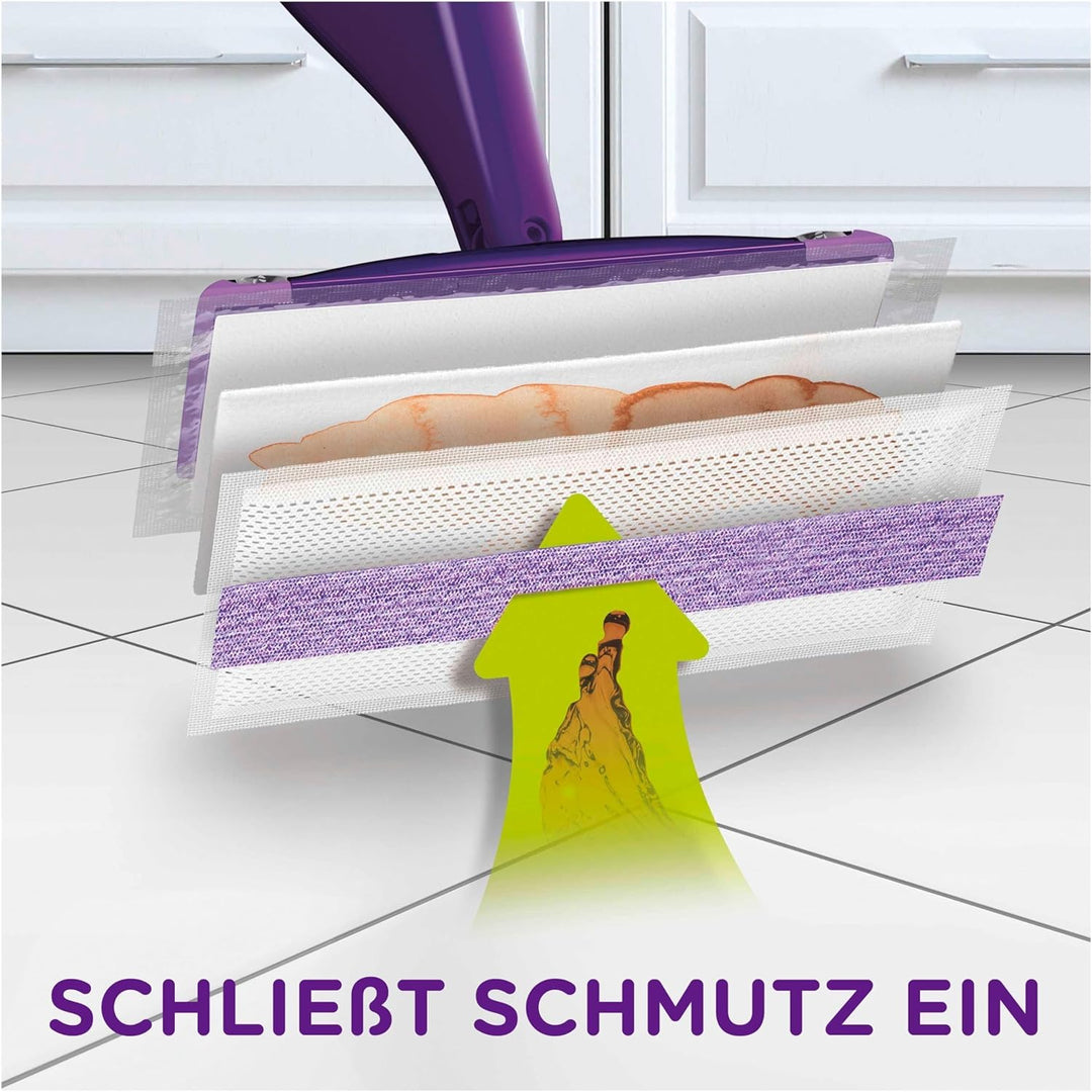 Swiffer WetJet All-in-1 Bodenwischer 20 Nachfülltücher für fast alle Böden, für schnelles & einfache