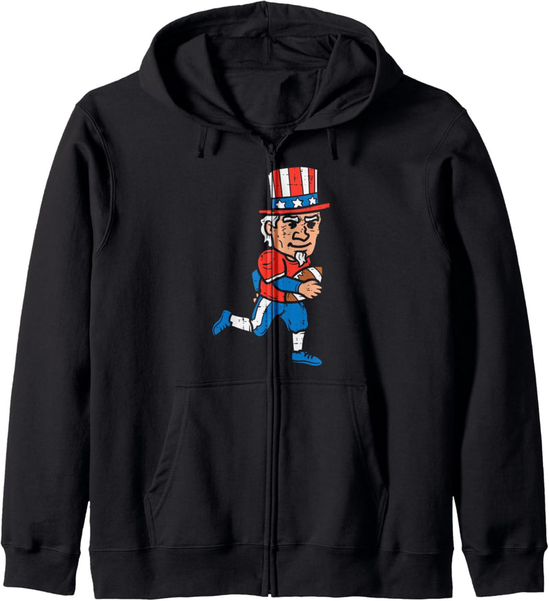 American Football Uncle Sam Sports 4th Of July Fourth Boys Kapuzenjacke