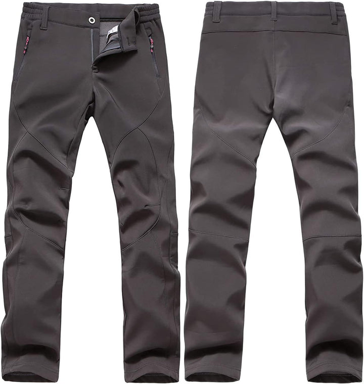 FLYGAGA Damen Outdoorhose Softshellhose Wanderhose Gefüttert Fleece Warm Wasserdicht Winddicht Therm