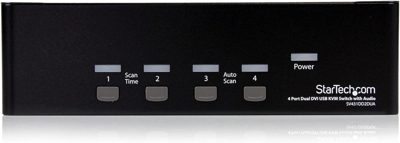 StarTech.com 4 Port Dual DVI USB KVM Switch/ Umschalter mit Audio und USB 2.0 Hub DVI - Dual Monitor