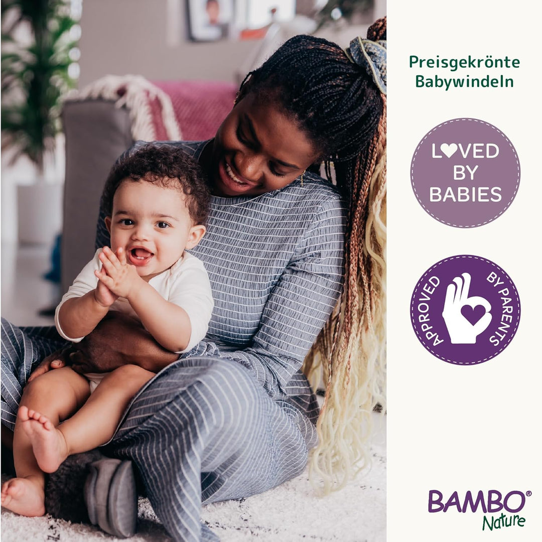 Bambo Nature plastikfreie Baby-Feuchttücher 50 Stück–1 Packung | Feuchtigkeitsspendende Baby-Feuchtt