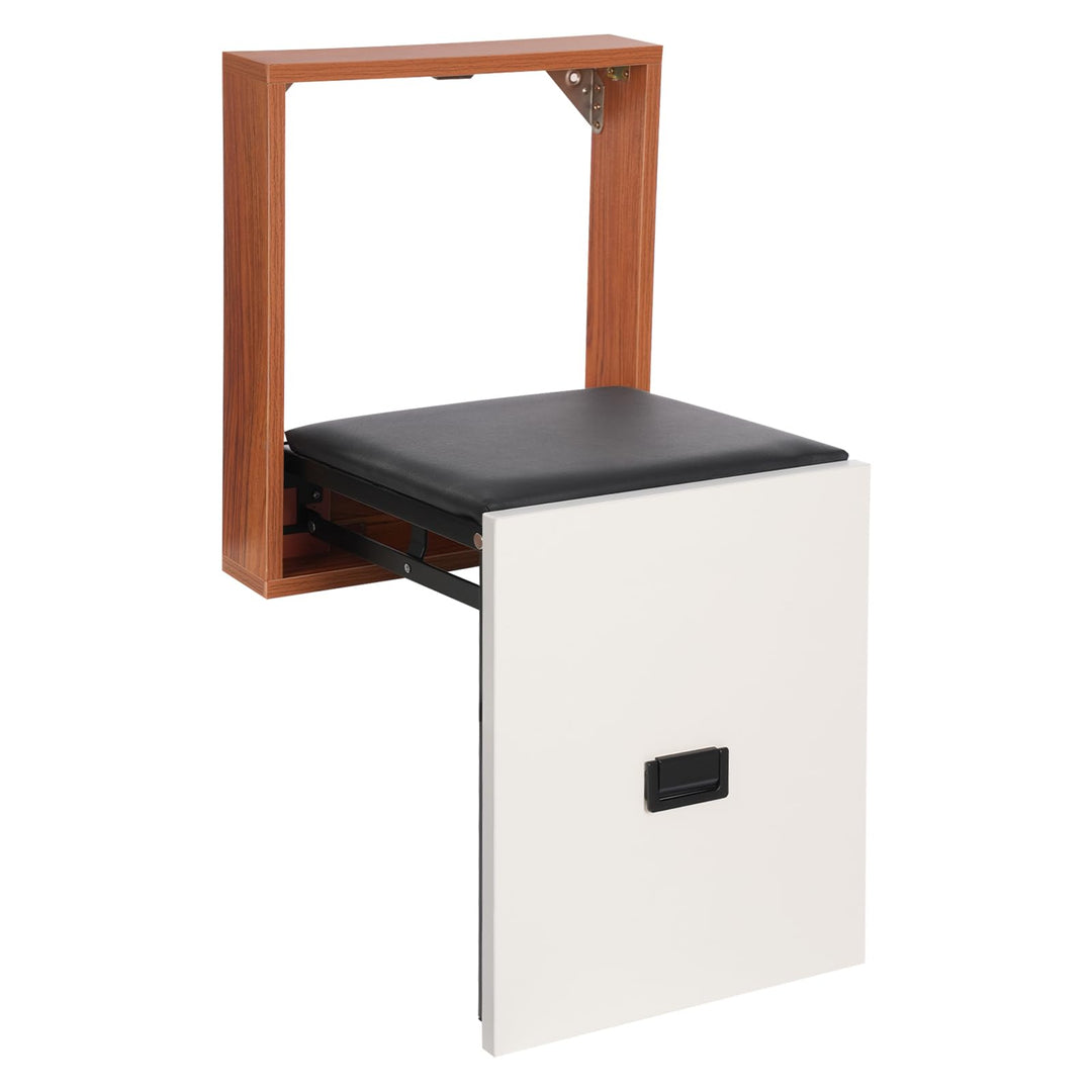Wandklappstuhl, 35.5x36.5cm Klappsitz Wand, Wand Klappstuhl 150kg Gesamtbelastbarkeit, Wand Montiert
