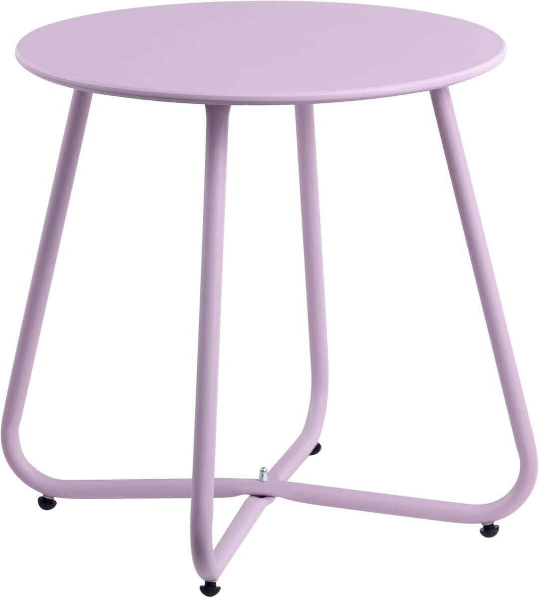 HollyHOME Beistelltisch Outdoor Balkontisch Klein Gartentisch Rund Beistelltisch Metall Wetterfest L