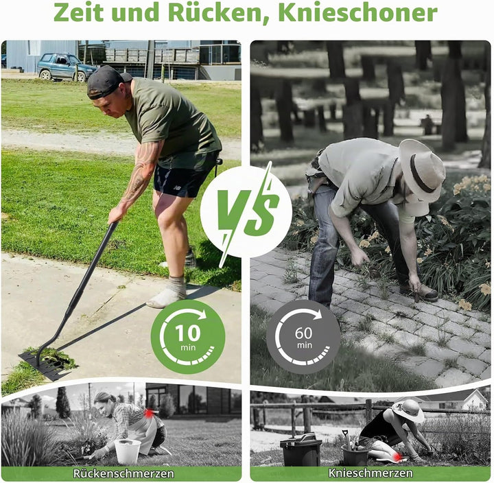 Garten Harke, 140cm Langer Griff, 8 Zinken Schwerlast Gartenrechen Metal Kohlenstoffstahl Garten Rec