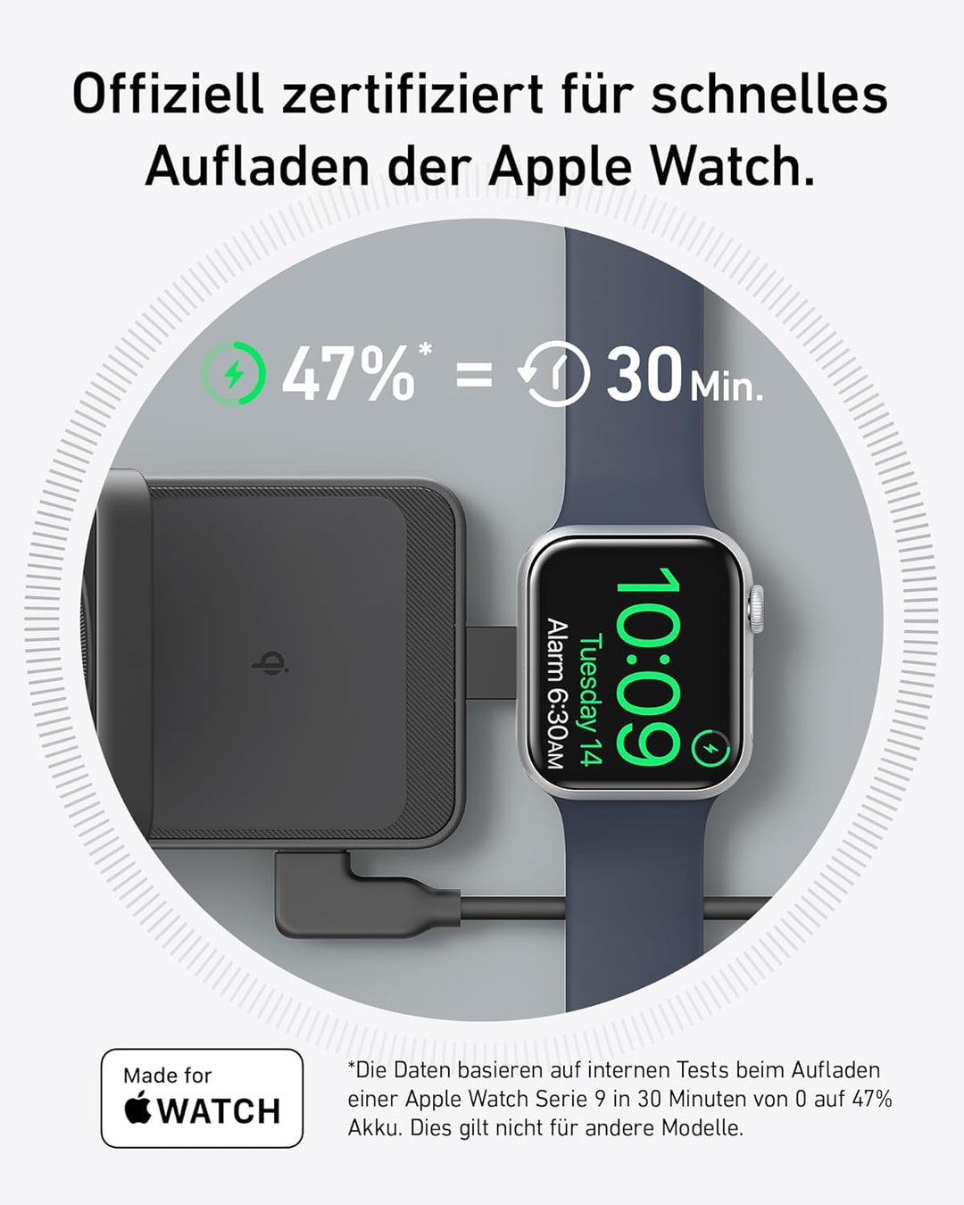 Anker MagGo 3-in-1 Ladestation, Qi2 zertifizierter 15W kabelloser Ladeständer, MagSafe kompatibel, A