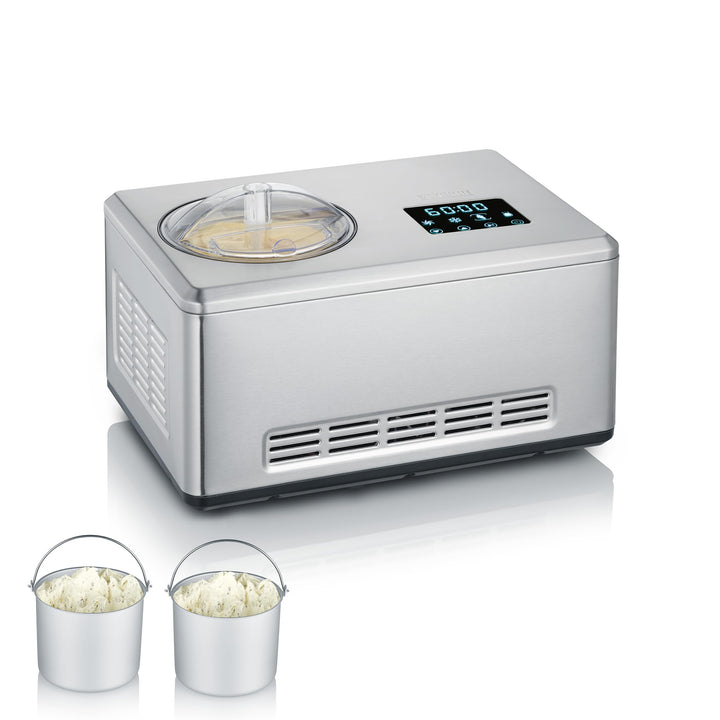 SEVERIN 2-in-1 Eismaschine mit Joghurtfunktion, Kompressor Ice Cream Maker für Eis, Sorbet und Froze