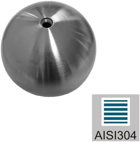 Sellon24® Edelstahl Hohlkugel ∅120 mm inkl. M10 Gewinde Kugel Endkappe Zierkugel Knopf Edelstahlkuge