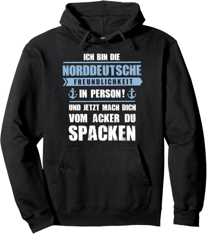 Lustiges Norddeutscher Spacken Anker Design Pullover Hoodie