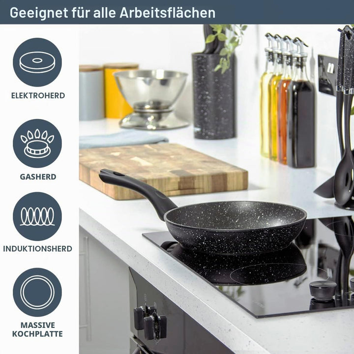 Blackmoor Home Antihaft Bratpfanne 28 cm – Aluminium Pfanne für Induktion, Gas &amp; Elektro, Verstärkte