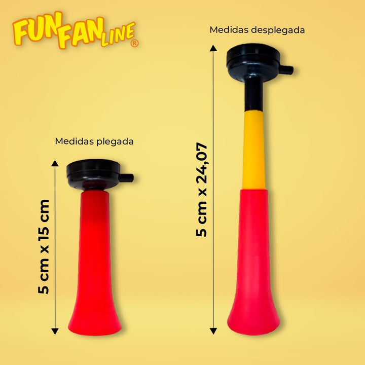 3er-Pack Vuvuzela. Trompeten DREI Teilen. Kompakte zerlegbare Hupe für Partys und Sportveranstaltung