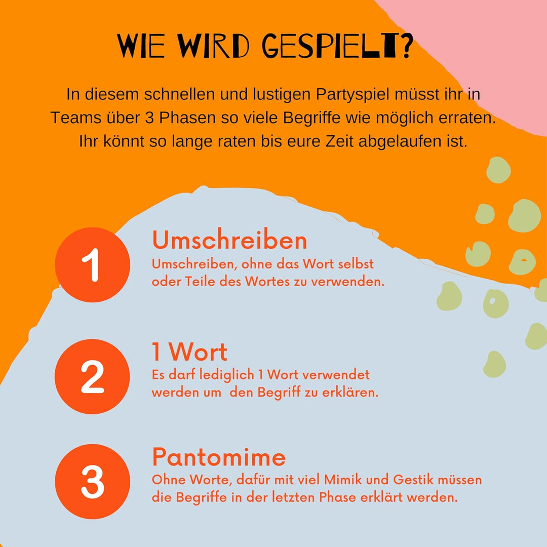 GUESS WHAT?! - Das Ratespiel für schnelle Köpfe! Begriffe erraten & Pantomime Spiel | Gesellschaftss