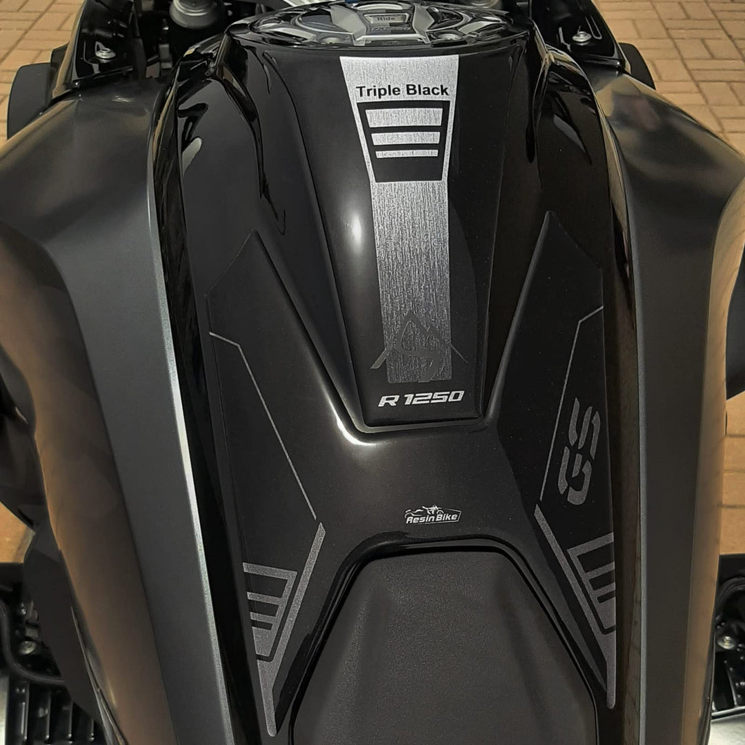 Resin Bike Motorrad-Aufkleber kompatibel mit BMW R 1250 GS Triple Black 2021 2022 Tankschutz vor Stö