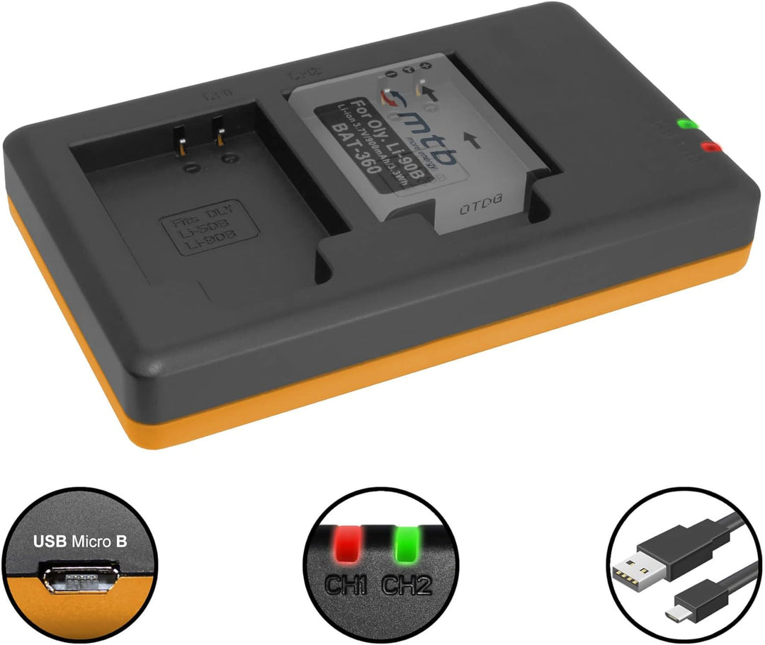 4 Akkus + Dual-Ladegerät (USB) kompatibel mit Ricoh DB-110 DB110 für Ricoh GR III/Ricoh G900(SE) / R