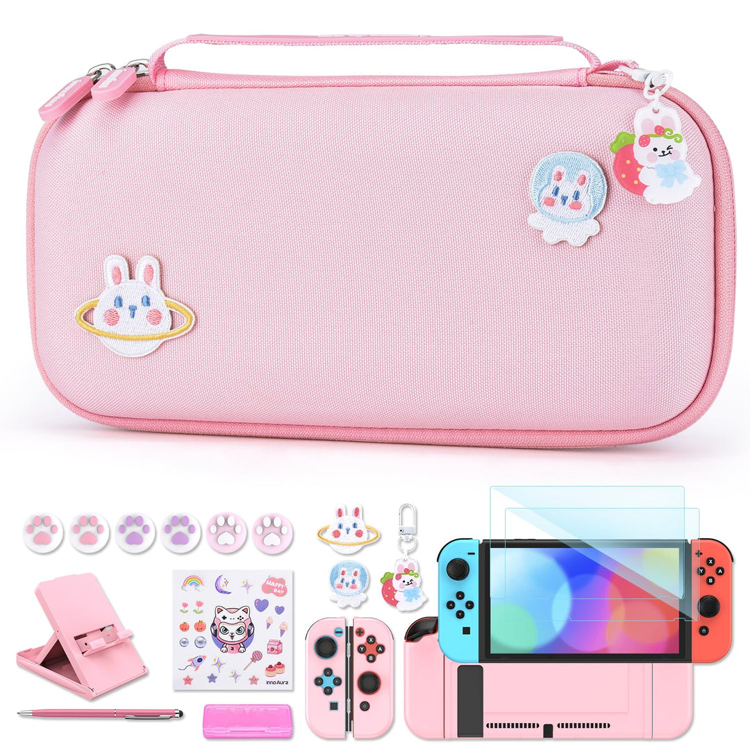 Switch Tasche für NS Switch - innoAura 18 in 1 Switch Zubehör mit Switch Hülle, Switch Hülle, Switch