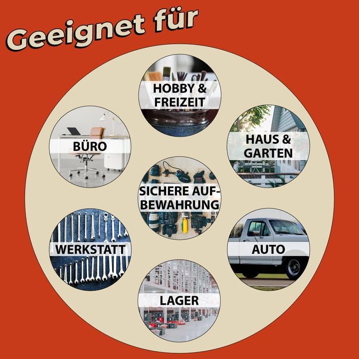 Trucky Truckbox Deichselbox aus Aluminium, in Schwarz, Abschliessbar, Robustes Riffelblech, Für Werk