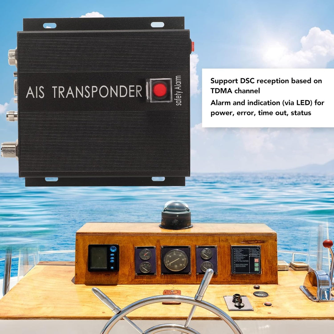 AIS-Transceiver, 156,025 Bis 162,025 MHz DSC-Empfang Marine-Zweikanal-AIS-Empfänger-Transponder mit