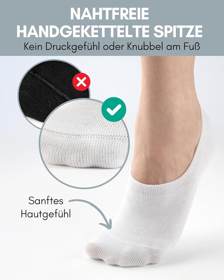 HELDENWERK 10 Paar Füsslinge für Damen & Herren - Unsichtbare Sneaker-Socken atmungsaktiv & bequem -