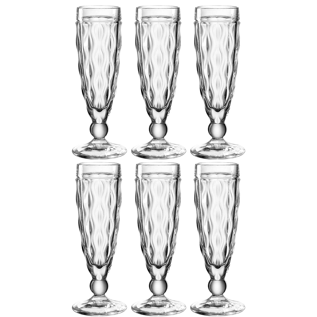Leonardo Brindisi Sekt-Gläser 6er Set, spülmaschinenfeste Prosecco-Kelche, Champagner-Glas mit Stiel