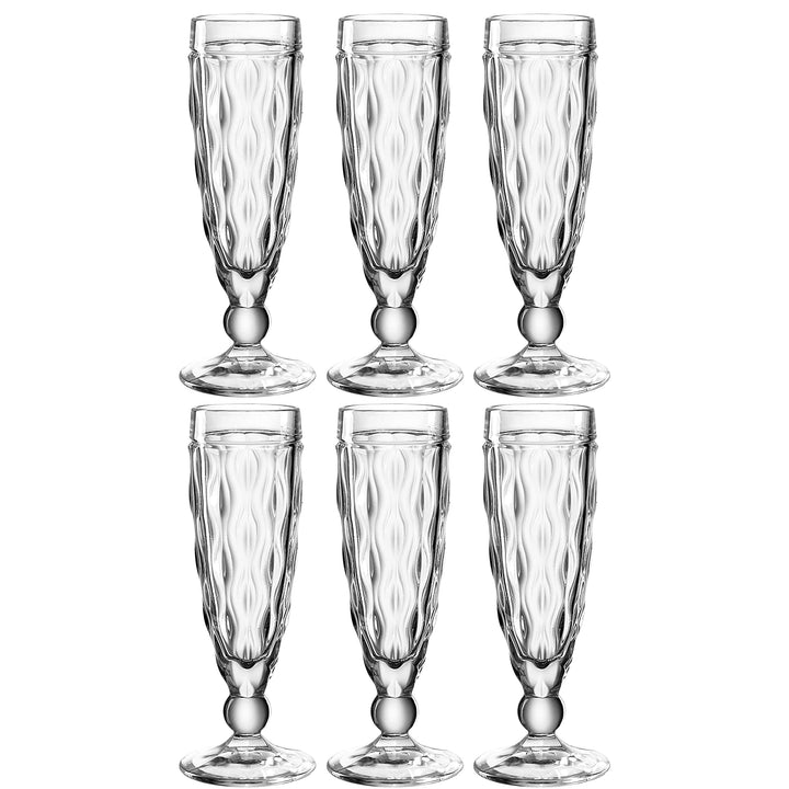 Leonardo Brindisi Sekt-Gläser 6er Set, spülmaschinenfeste Prosecco-Kelche, Champagner-Glas mit Stiel