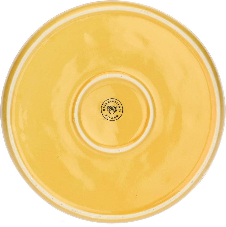 Rose&Tulipani Concerto Glam OCRA flacher Teller, 21 cm, Gelb