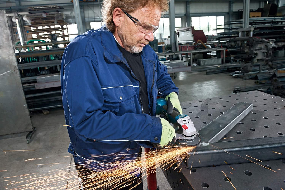 Bosch Professional GWS 18 V-10 - Dunkelblau, Silber, Schwarz, 115 mm, Solo in L-BOXX 115mm, Solo, in