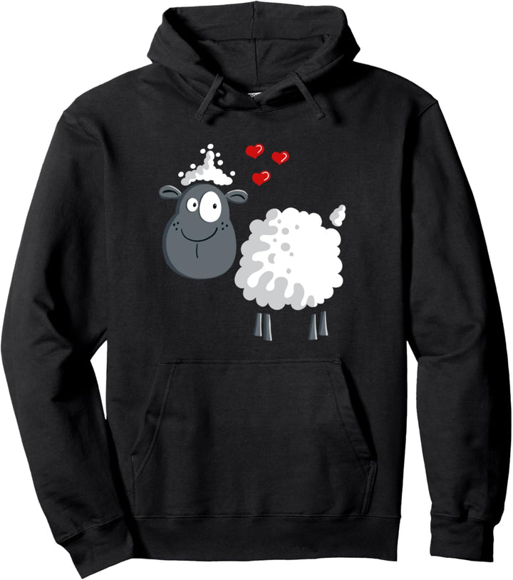 Happy Schaf In Love I Wollschaf Fun Schafe Tiermotiv Pullover Hoodie