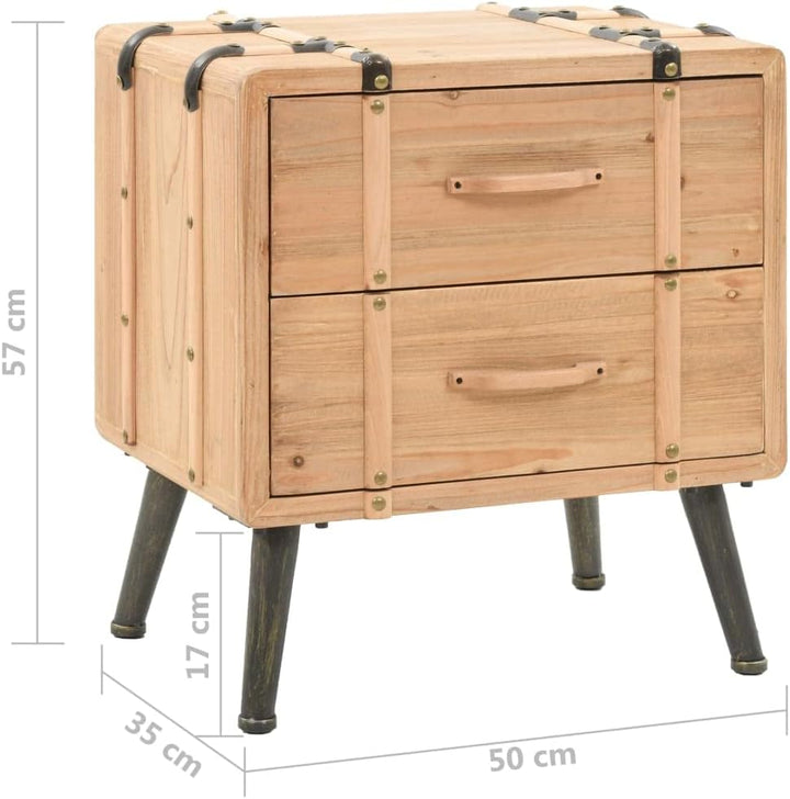 vidaXL Tanne Massiv Nachttisch Nachtkonsole Nachtschrank Nachtkommode Schrank