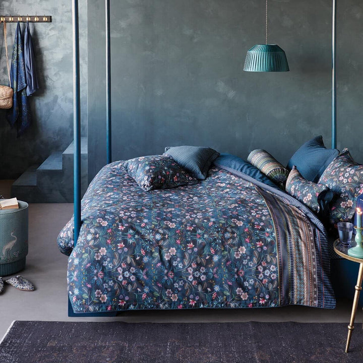 Pip Studio Perkal-Bettwäsche Mirrorama | dunkelblau - 200 x 200