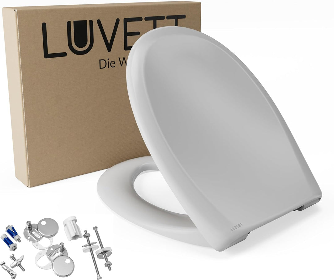 LUVETT® Toilettendeckel mit Absenkautomatik C770 oval, WC-Sitz mit 3 Befestigungsvarianten zur Wahl,
