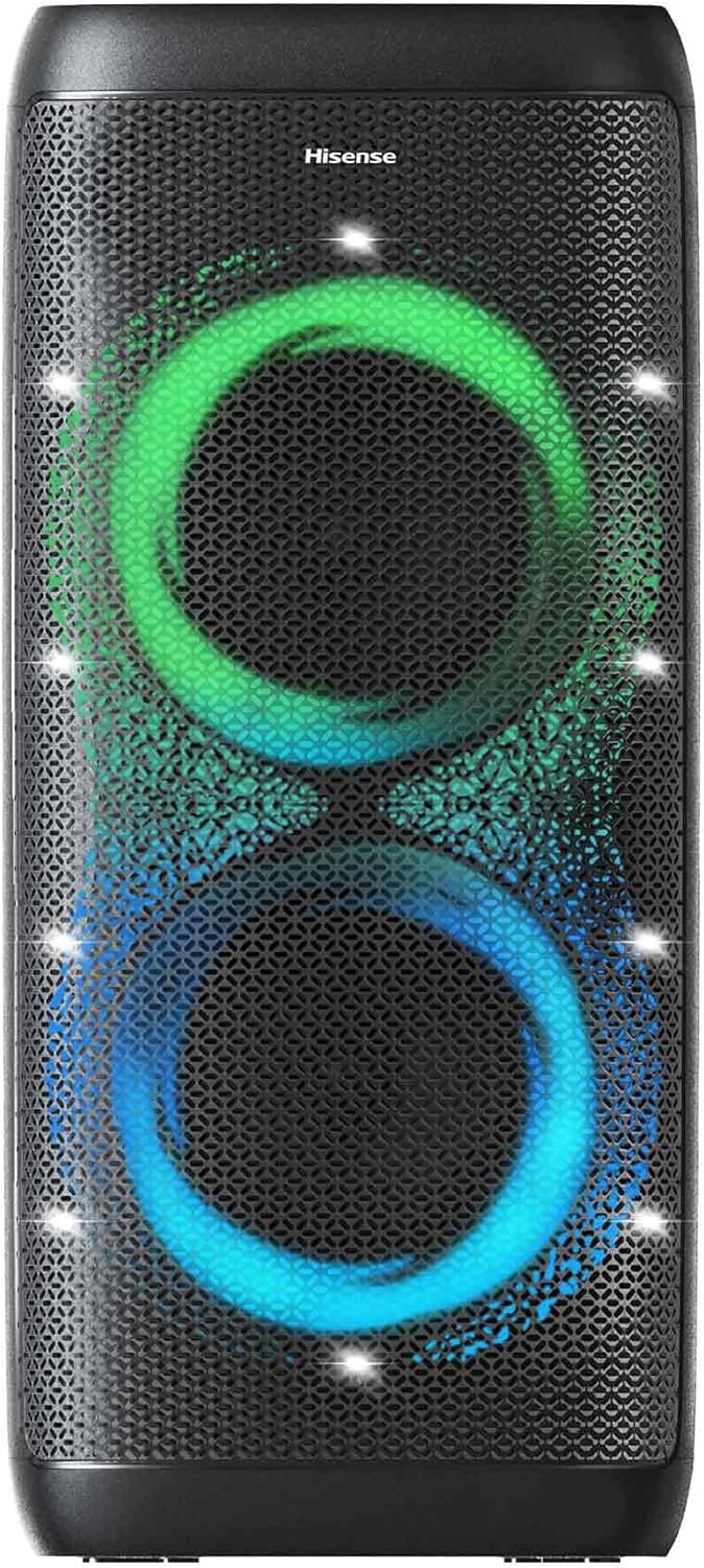 Hisense Party Thunder, 620 W Maximale Audioleistung, AI Lichtshow, 18 Stunden Akkulaufzeit, Auracast
