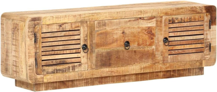 vidaXL Raues Mangoholz TV Schrank 2 Türen 1 Schublade Lowboard TV Möbel Sideboard Fernsehtisch Ferns