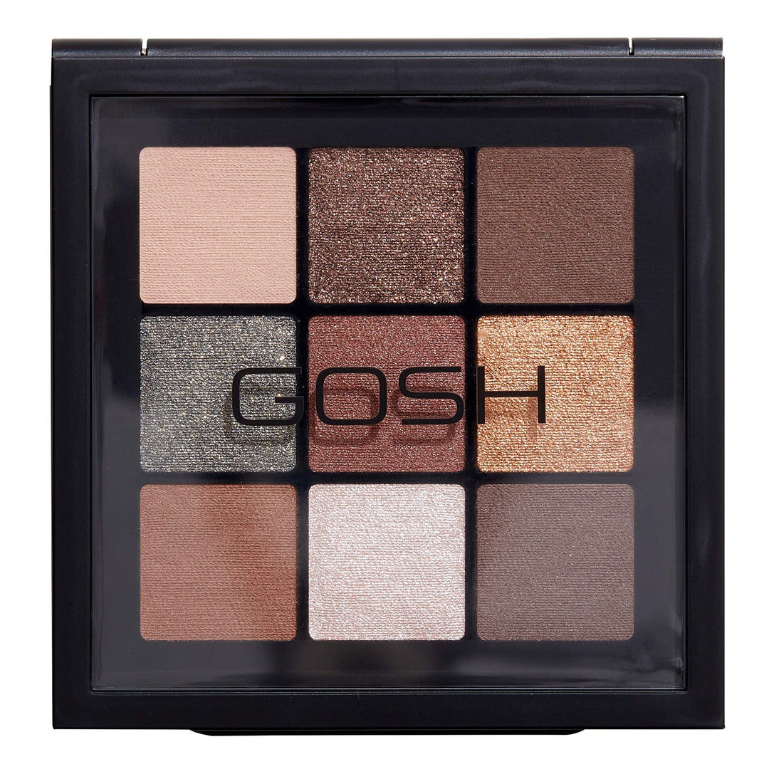 GOSH Eyedentity Lidschatten-Palette 003 BE HAPPY mit 9 perfekt abgestimmten Farben in Matt & Metalli