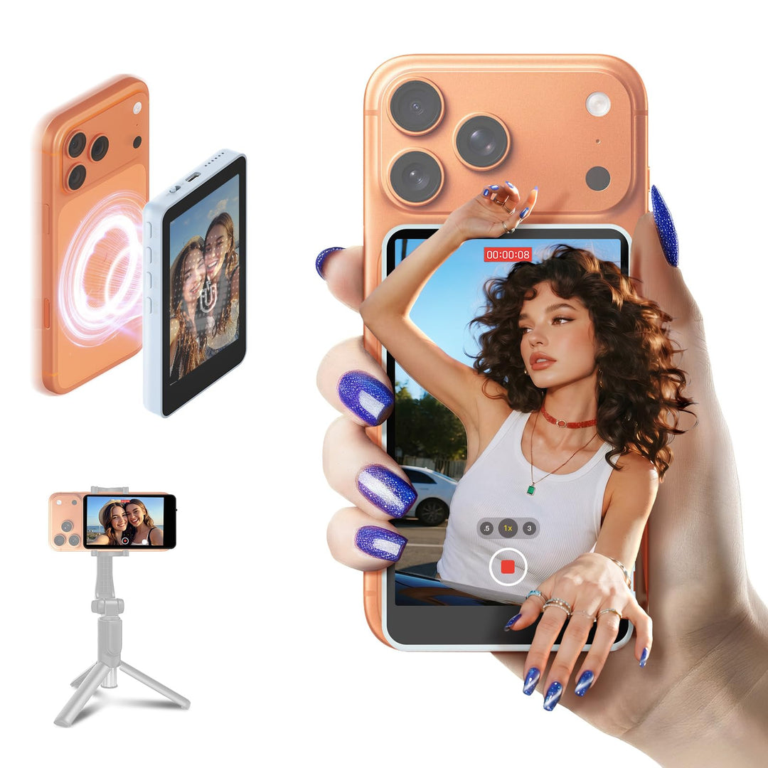 SYNCO XView Handy Selfie Monitor, Magnetischer Smartphone Vlog Bildschirm für iPhone & Android Rückk