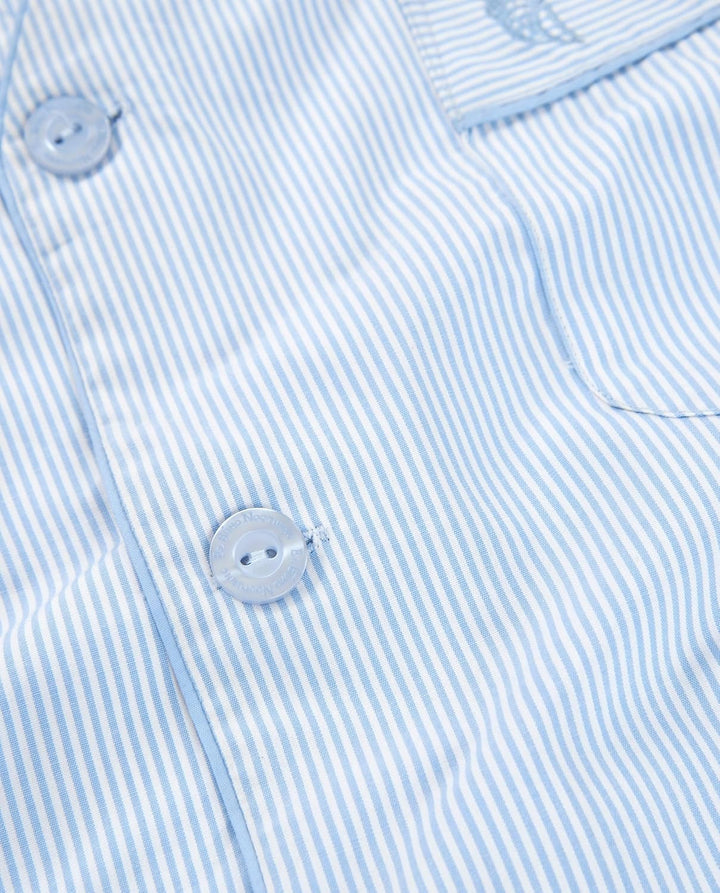 El Búho Nocturno Schlafanzug Herren Lang Baumwolle 100% Popeline - Pyjama Klassisch Durchgeknöpft Ja