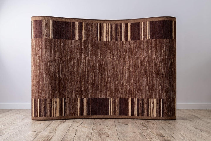 rugsx Antirutsch Teppichläufer Adagio braun - moderner Kurzflor für Küche, Flur & Wohnzimmer, Meterw