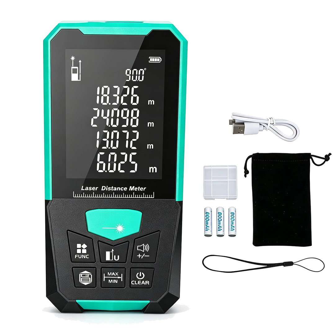 200 M Laser-Entfernungsmesser, 0,05–200 M (656 Ft) Laser-Entfernungsmesser 2,4-Zoll-Display Mehrfach