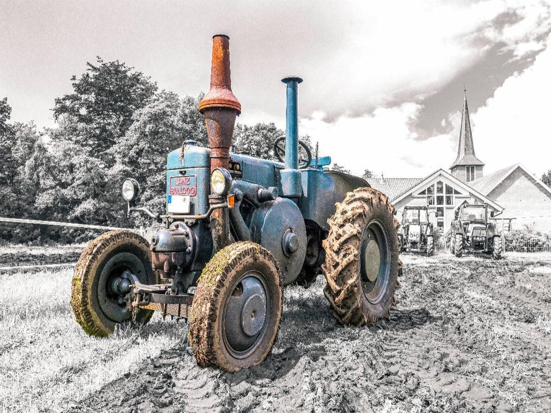 CALVENDO Puzzle Oldtimer Trecker Lanz Bulldog 1000 Teile Lege-Grösse 64 x 48 cm Foto-Puzzle Bild von