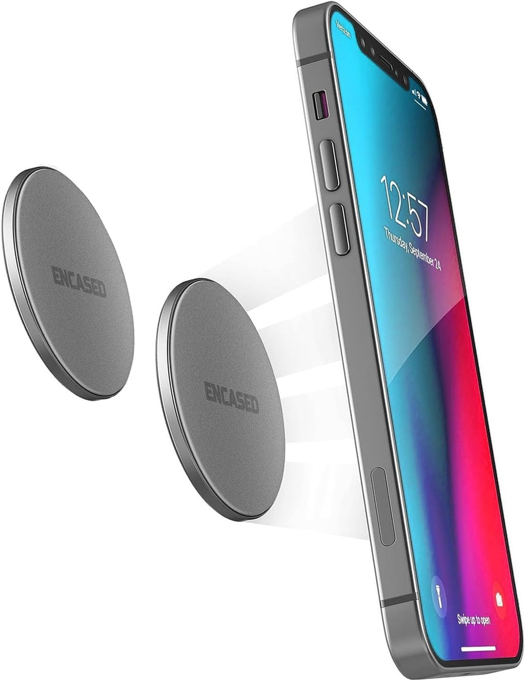 Encased Magnetische Befestigung überall iPhone-Disks (2 Stück), entworfen für MagSafe, Handyhalter z