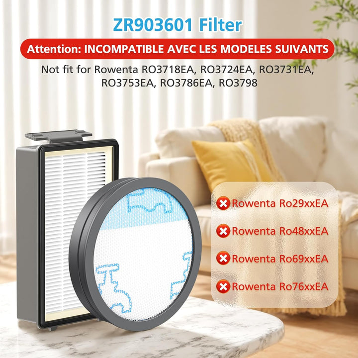 Funnytime Hepa Filter Für Rowenta Powerline Extreme Rh8021Wb Rh8037Wa Rh8055Wa Rh8121Wb Rh8133Wa Rh8