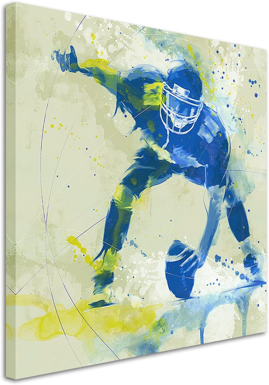 Paul Sinus Art American Football II 60x60cm SPORTBILDER Splash Art Wandbild Aquarell Art