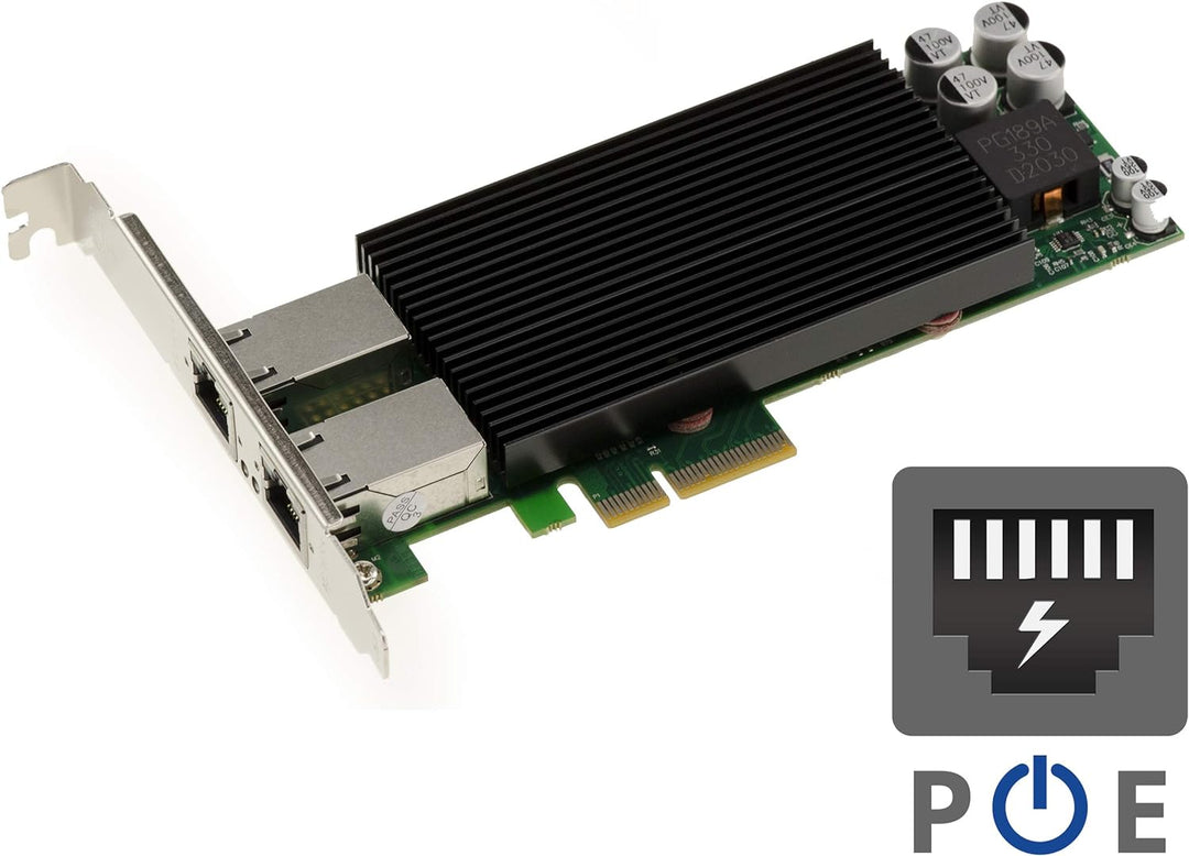 KALEA-INFORMATIQUE Netzwerkkarte 2 Ports Gigabit Ethernet RJ45 auf PCIe x4-Anschluss. Power Over Eth