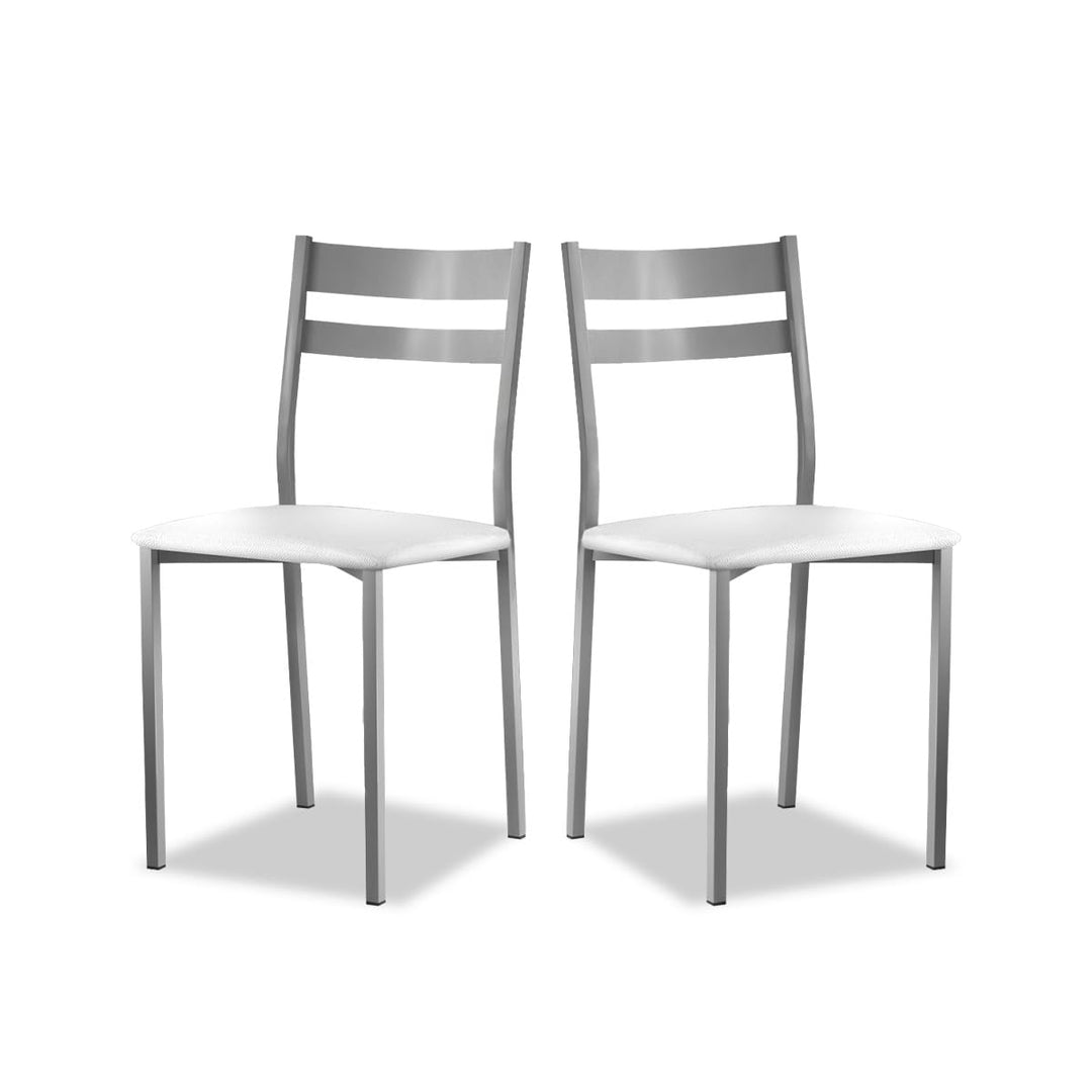 ASTIMESA SCRCBL kuechenstuhl, Metall Kunstleder Aluminium, weiss, Altura de asiento 45 cms