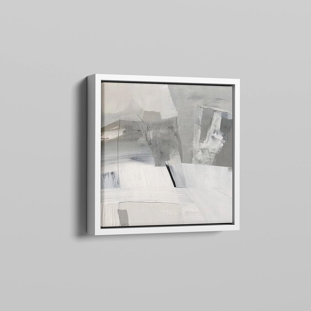 ARTNOVA Schattenfugenrahmen aus Holz für Leinwand 30x30 cm (weiss) I Bilderrahmen Schattenleiste Lei