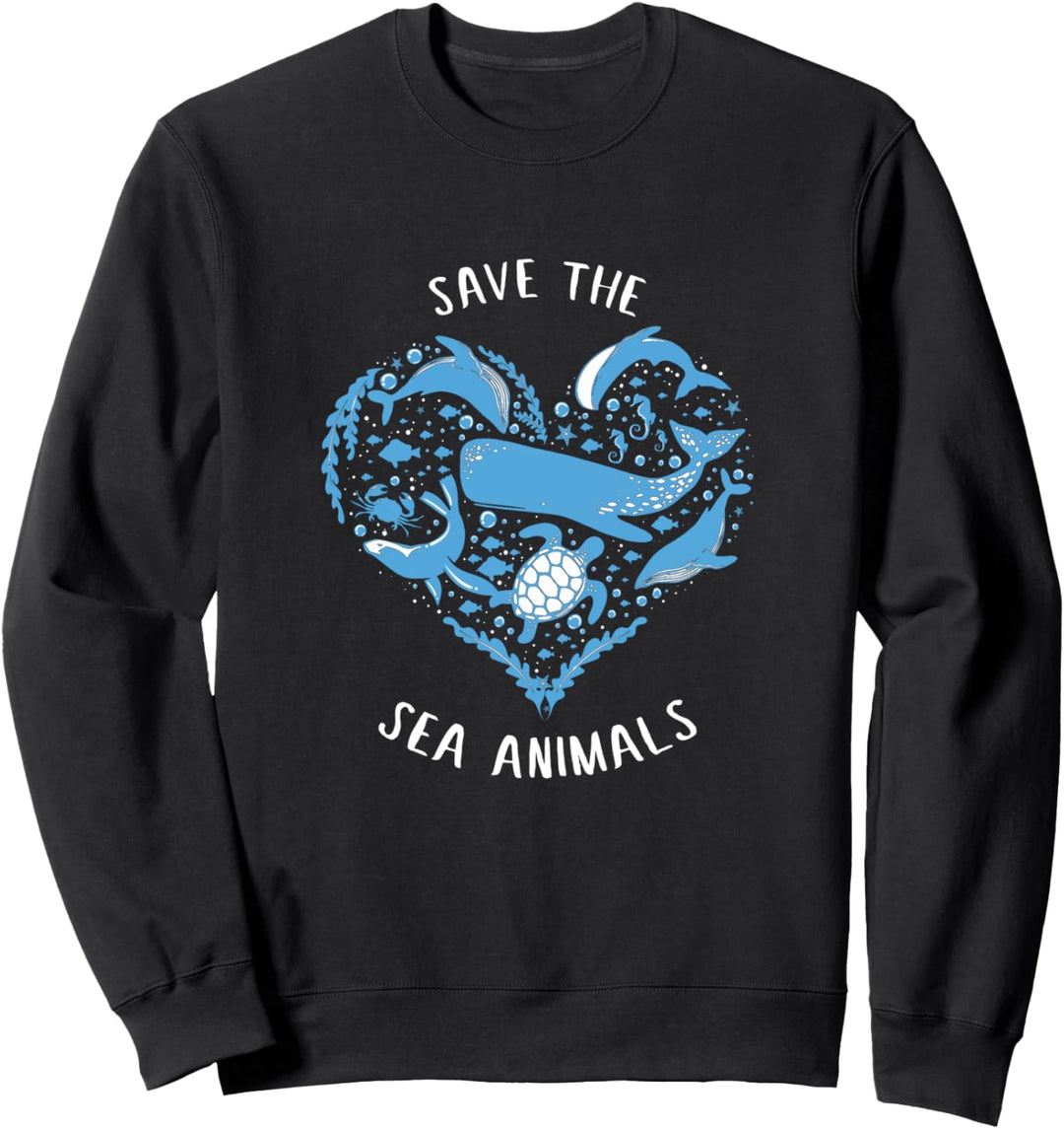 Rette die Meerestiere Meeresschutzgeschenke Sweatshirt