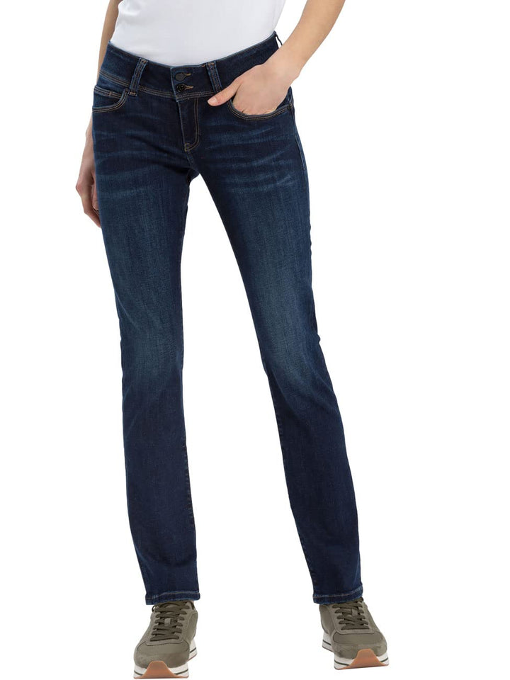 Cross Jeans Damen Loie - Regular Fit Blau Dark Blue W25-W34 Stretch Baumwolle Farbvariante:Dark 005