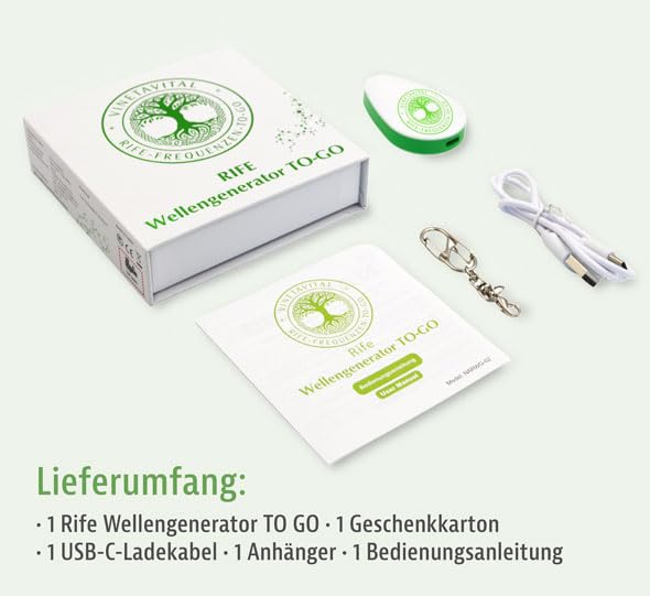 Rife Wellengenerator To-Go – Mobiler Frequenzgenerator mit 10 Rife-Frequenzen, kompakt & wiederaufla