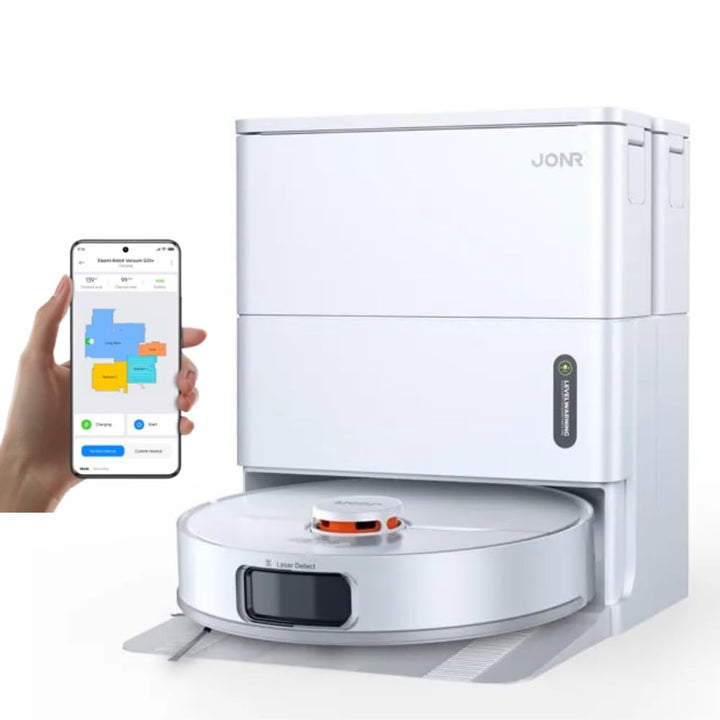 JONR T5 Pro Gen 2 15000Pa Saugroboter mit Wischfunktion, Saugkraft (Upgrade von T5 Pro) mit Heissluf