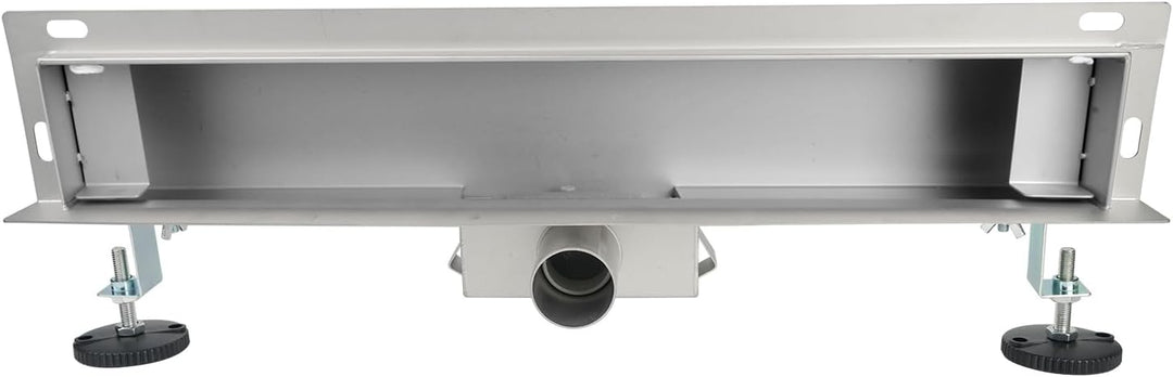 Duschrinne, Edelstahl Komplettset Wandablauf Wandmontage Befliesbar Haarsieb Rinne mit Siphon Montag