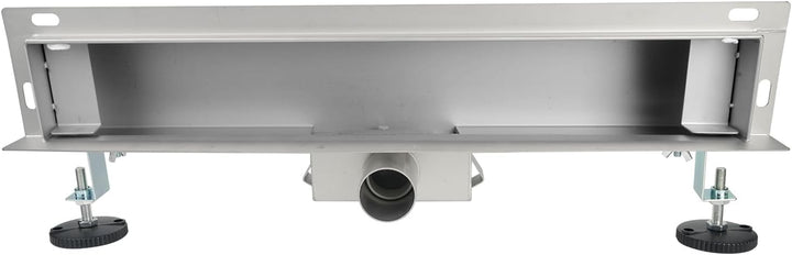 Duschrinne, Edelstahl Komplettset Wandablauf Wandmontage Befliesbar Haarsieb Rinne mit Siphon Montag