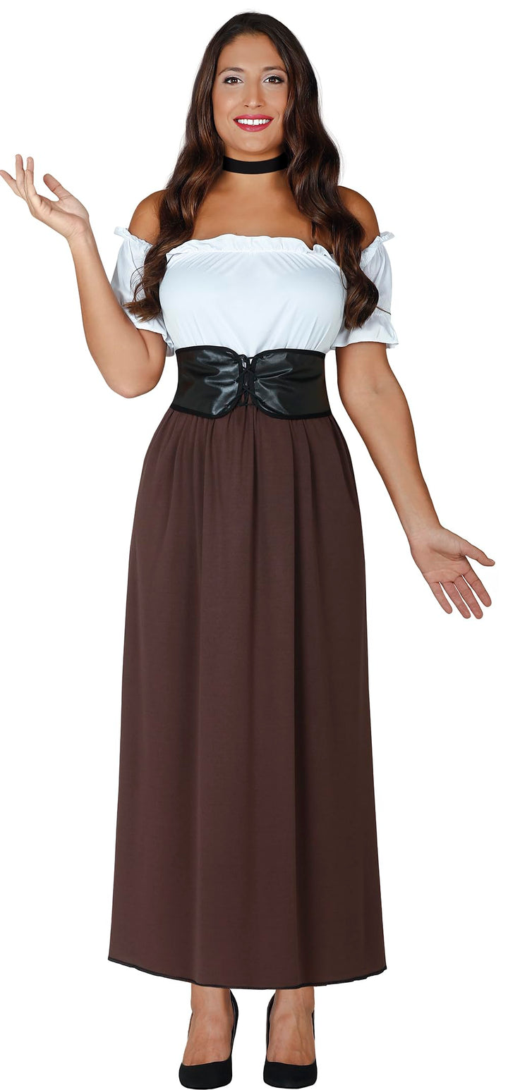 FIESTAS GUIRCA | Mittelalter Wirtin Kostüm für Damen - Korsett und Kleid - Historische Kostüme für R